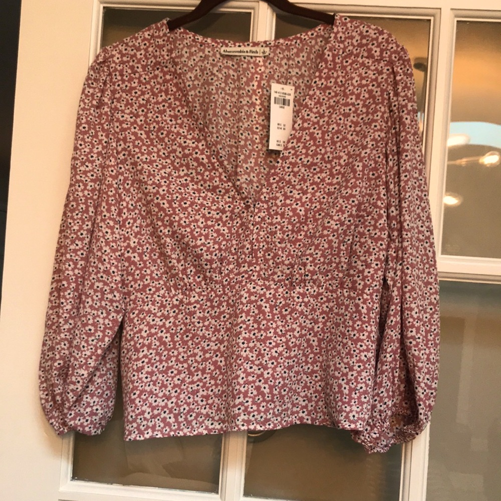 Abercrombie & Fitch Pink Floral Blouse